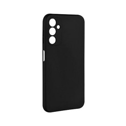 Funda de silicona suave con Marco de Cámara para Samsung Galaxy A14 Negro
